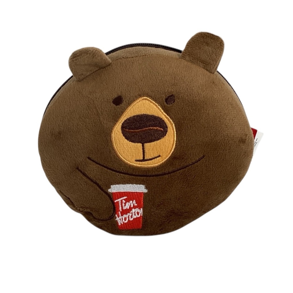 💚 Tim Hortons Bear Travel Pillow and Eye Mask Set